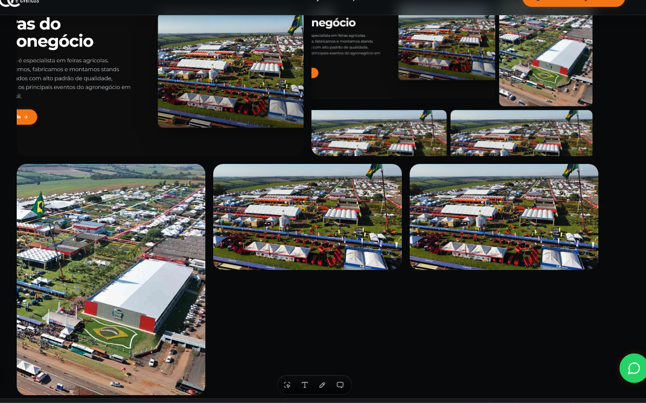 Vista aérea panorâmica do Show Rural Coopavel em Cascavel/PR