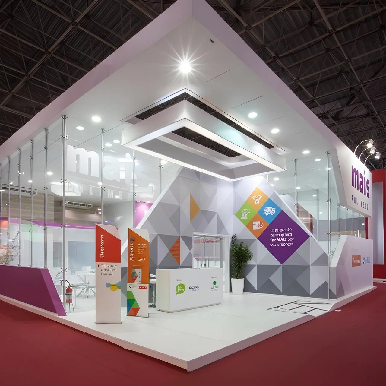 Stand personalizado montado pela DL Feiras e Eventos — projeto 2190